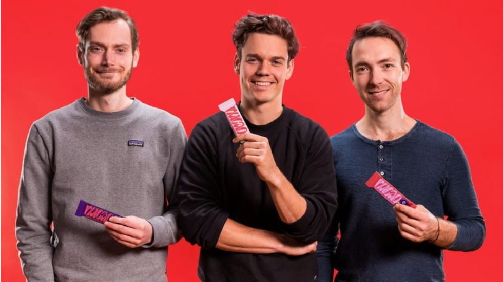 Man sieht die Chefs von The Nu Company, eine sächsische Schokoladenmarke: Thomas Stoffels, Christian Fenner und Mathias Tholey