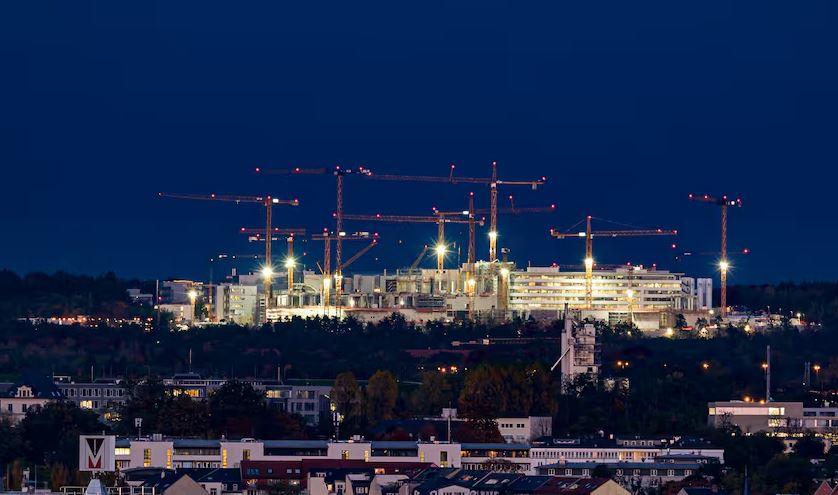 Man sieht die Baustelle des neuen Infineon-Werkes