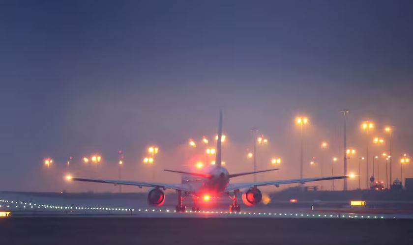 Man sieht Flughafen Leipzig/Halle