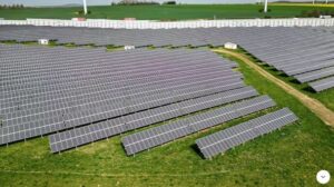 Man sieht Solarzellen.