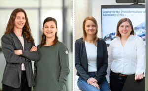 Vier Frauen schauen freundlich in die Kamera.