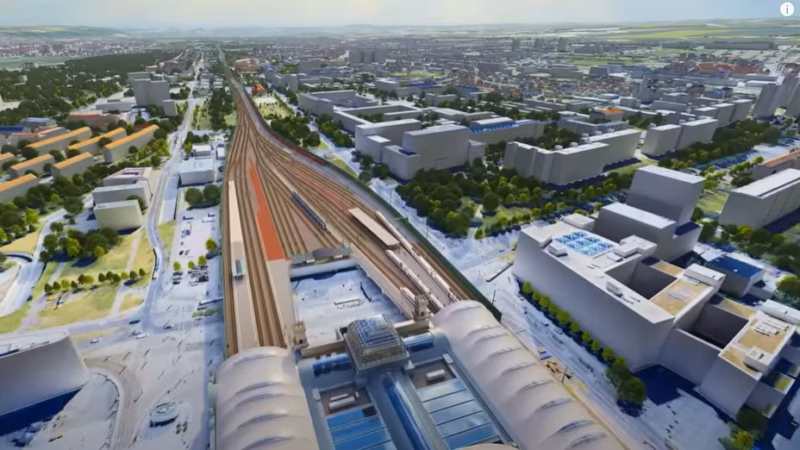 Die gesch&auml;tzten Kosten f&uuml;r den Neubau der Bahnstrecke Dresden-Prag sind deutlich gestiegen.
Quelle: DB InfraGo AG